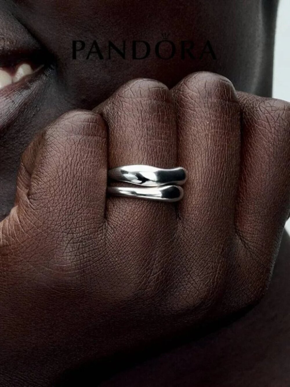 Pandora Organically Shaped Stacking Rings - Picture 4 of 5